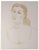 Face of a Young Woman, 20th Century, Watercolor on Paper For Sale - Image 6 of 6
