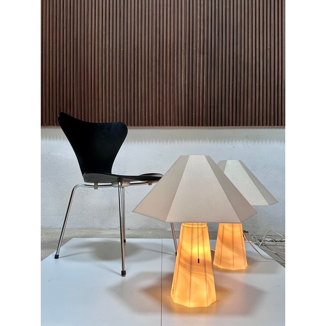 Vintage Glass Art Table Lamps by Peill & Putzler, Germany, 1970s, Set of 2 For Sale - Image 10 of 18