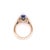 Diamond Blue Sapphire Ring 14k Gold Women 1.67 TCW Certified, Size 6.25 For Sale - Image 4 of 8