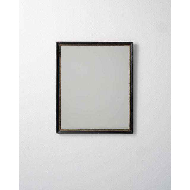 Wood 19th Century France Napoleon III Black Wood Mirror For Sale - Image 7 of 10