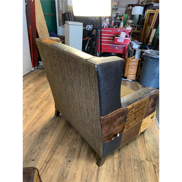 Paul Robert Mixed Fabric and Leather Sofa & Chair For Sale In San Diego - Image 6 of 16