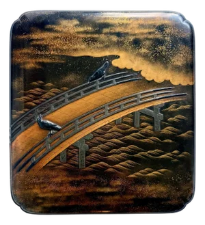 Early 19th Century Japanese Lacquer Maki-e Suzuribako by Koma Kyūhaku Edo Period