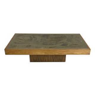 Etched and Oxidized Coffee Table by Bernhard Rohne, Germany, 1960s For Sale
