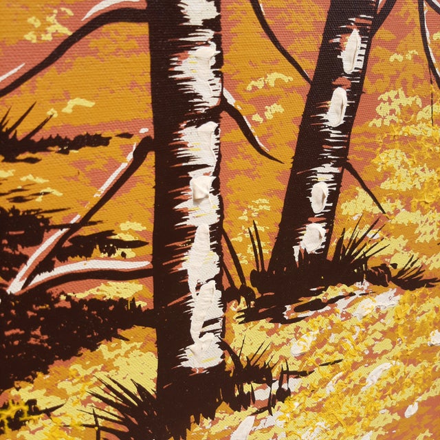 Mid Century Landscape Autumn Fall Trees MCM For Sale In Fayetteville, AR - Image 6 of 9