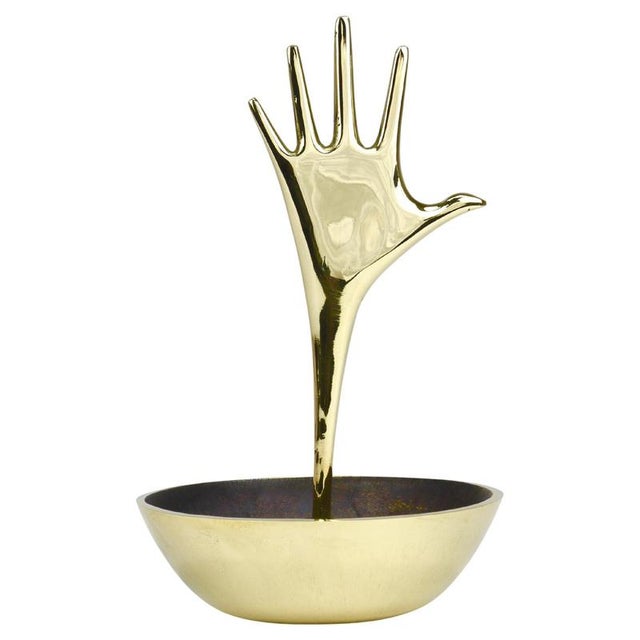 Brass Hand Catchall attributed to Carl Auböck, Vienna, Austria For Sale - Image 15 of 15