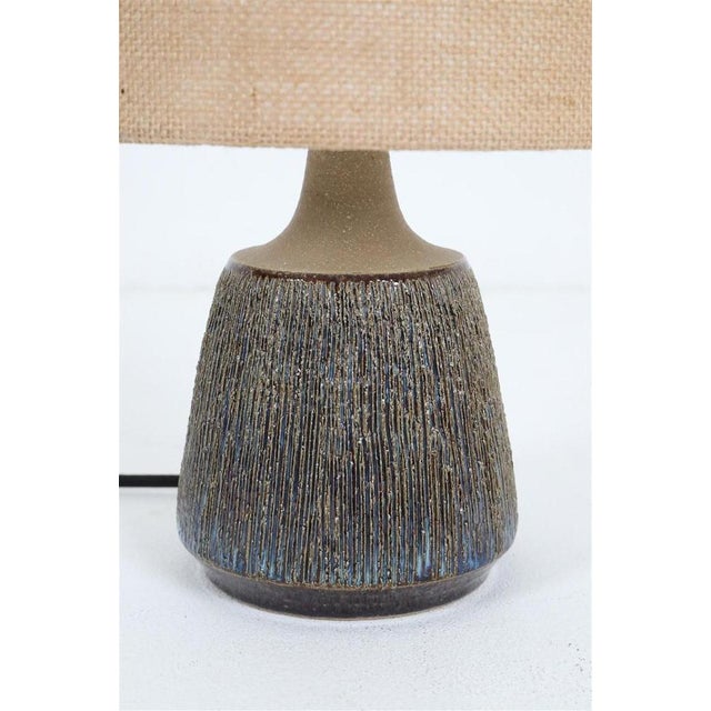 1970s Handmade Ceramic Table Lamp with Jute Lampshade from Søholm, 1960s For Sale - Image 5 of 15
