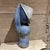 AMBIANIC presents Tall sculptural studio pottery signed Sclight 23.5 h x 15 w x 9 d Blues and light grey Signed art Small...