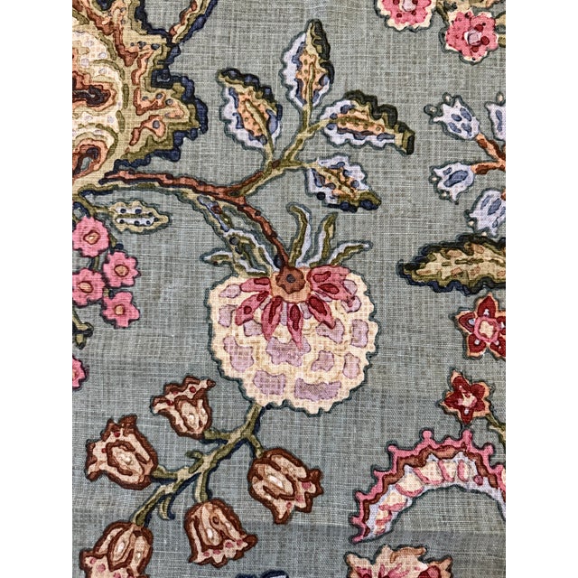 Cowtan & Tout Aubury Linen Hand Print Fabric 2 5/8 Yards Color Rose and Teal Brand Cowtan & Tout Item Number 11722-01...