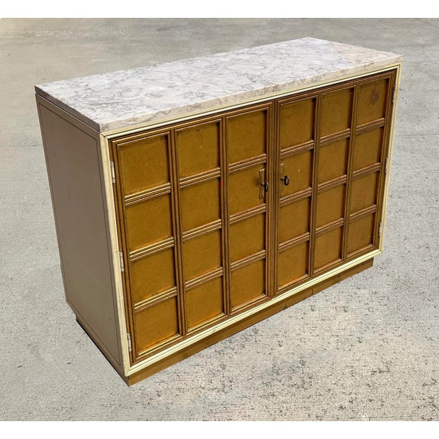 Mid-Century Modern Bar Cabinet Marble Top For Sale - Image 3 of 14