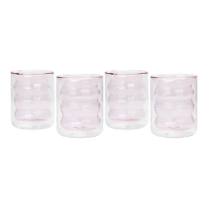 Waves Blush Water Glass - Set of 4