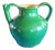 Orjol Water Jug in Green Glazed Pottery from Dalbi, 19th Century For Sale