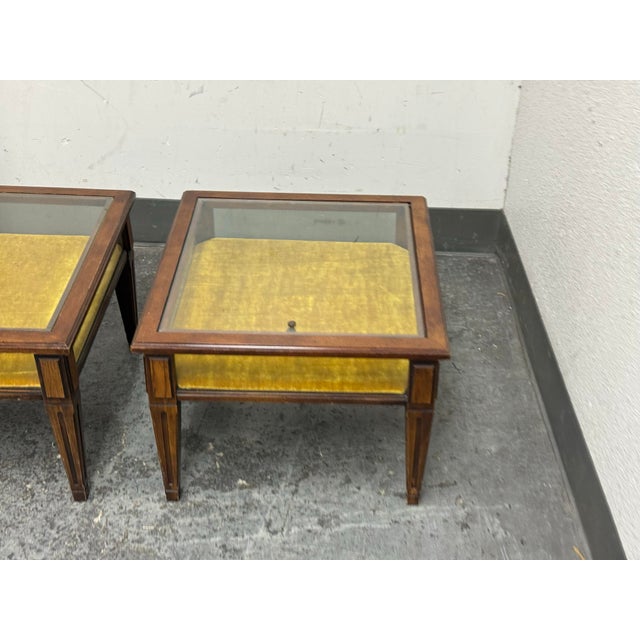 Vintage Brandt Display Curio Side Tables, Pair For Sale - Image 10 of 12