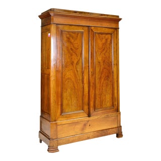 Antique Louis Philippe Wooden Armoire For Sale