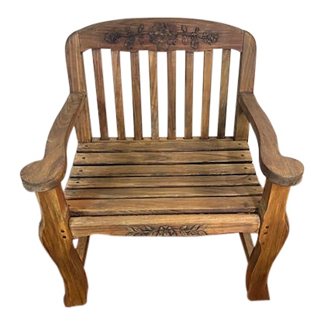 1990s Teak Garden Chair by Kingsley Bate For Sale