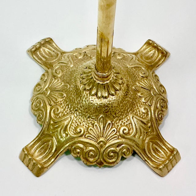 Metal 1950s Hollywood Regency French Empire Style Brass Lyre Sheet Music or Book Stand For Sale - Image 7 of 15