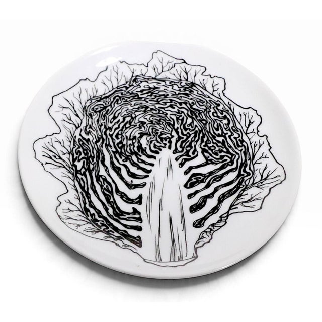 Mid 20th Century Set of Five Graphic Porcelain Heinrich & Co. H&c Selb Bavaria Vegetable Plates For Sale In New York - Image 6 of 12