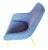 Mid-Century Modern Vintage Mid-Century Modern Style Blue Side Chair For Sale - Image 3 of 10