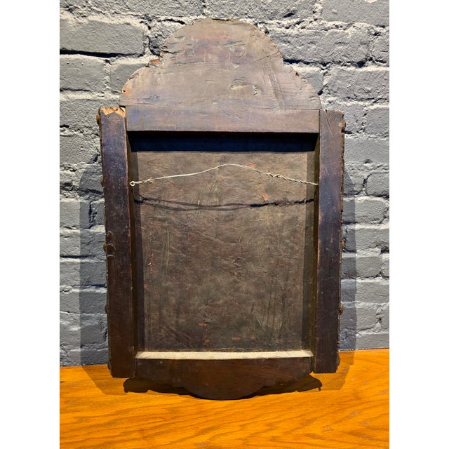 18th Century Portuguese Embossed Leather Panels W/Heraldic Crest & Brass Studs- A Pair For Sale - Image 11 of 12