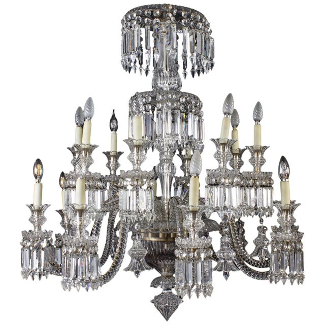 French Crystal Chandelier, 1940 For Sale - Image 12 of 12