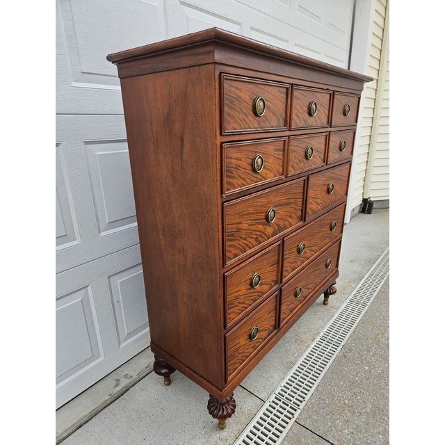 Baker Furniture Company Baker Furniture Milling Road Mahogany Tall Dresser For Sale - Image 4 of 13