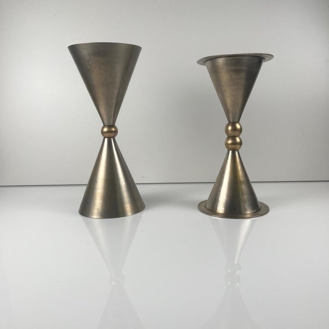 Vintage Bell and Hourglass-Shaped Candlestick, 1970s, Set of 2 For Sale - Image 14 of 14
