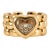 Chopard Happy Diamonds Icons Heart 18k Yellow Gold Flexible 3 Row Link Band Ring, Size 6 For Sale