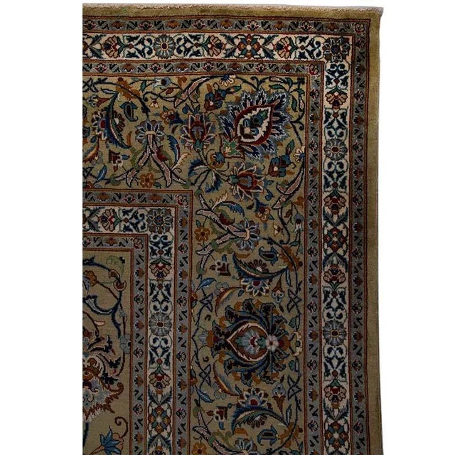 1970s Old Persian Kashan Masterpiece Rug 10’8″ X 14’8″ For Sale - Image 4 of 11