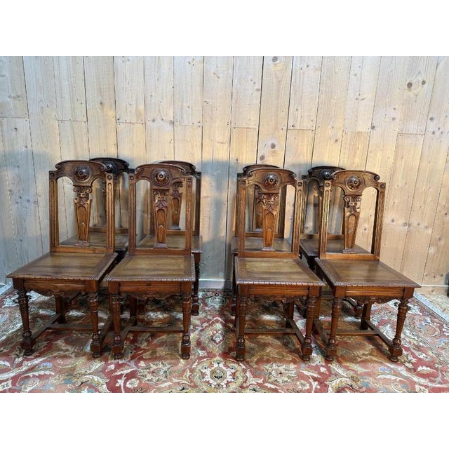 Neo-Renaissance Walnut Chairs, Set of 8 For Sale - Image 10 of 10
