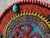 Handcrafted Beaded Om Wall Hanging Plaque. Metal & Turquoise, Jasper. India For Sale - Image 4 of 12
