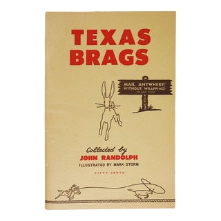 Vintage 1949 Texas Brags by John Randolph Texas Satire Book For Sale