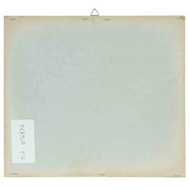 Urban Landscape with Sheeps is an artwork realized by Aldo Riso, 1970s. Color screenprint. 24 x 27 cm, with frame....