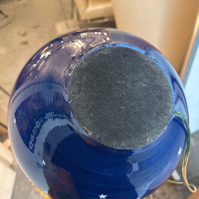 Late 20th Century Celestial Ceramic Globe Table Lamp For Sale - Image 11 of 12