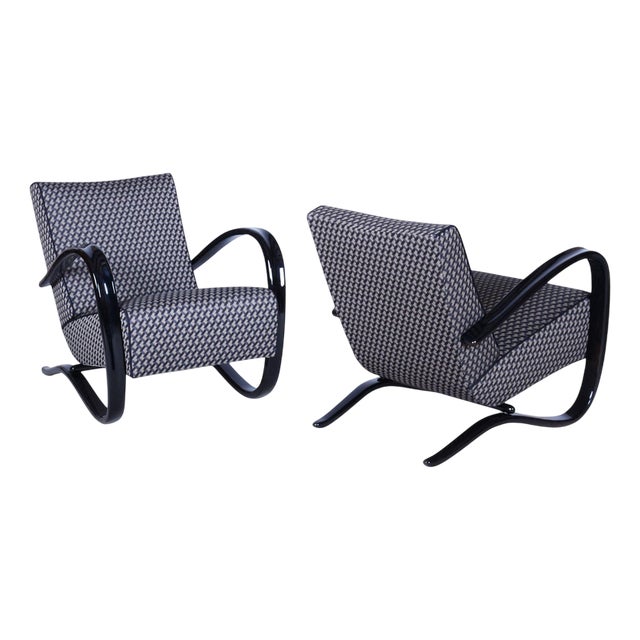 Set of Art Deco Armchairs attributed to J. Halabala for Up Zavody, Czech, 1930s For Sale