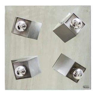Italian Aluminum Ceiling Light, 1970s For Sale