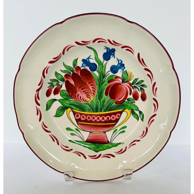 1960's St. Clement France Hand Painted Scalloped Plate 9.75" For Sale - Image 13 of 13
