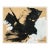 Bold and evocative, this original 1974 abstract composition features dramatic black gestural brushwork set against a warm...