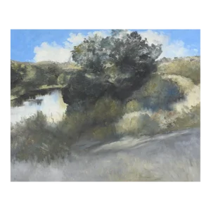 Impressionist Lakeside Landscape Painting