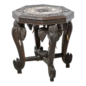 Vintage Anglo-Indian Elephant Table