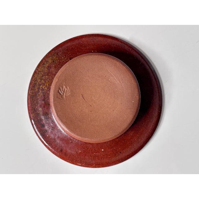 Studio Ceramic Art Flat Bowl from Helma Klett, Germany, 1960s For Sale - Image 10 of 11