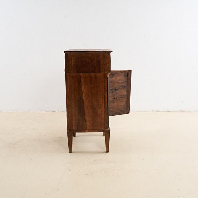 Empire Bedside Table Veneered in Walnut For Sale - Image 5 of 9