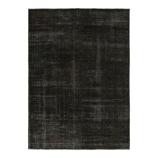 Vintage Persian Rug With Black and Brown Tones, From Rug & Kilim For Sale