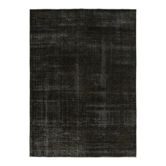 Vintage Persian Rug With Black and Brown Tones, From Rug & Kilim For Sale