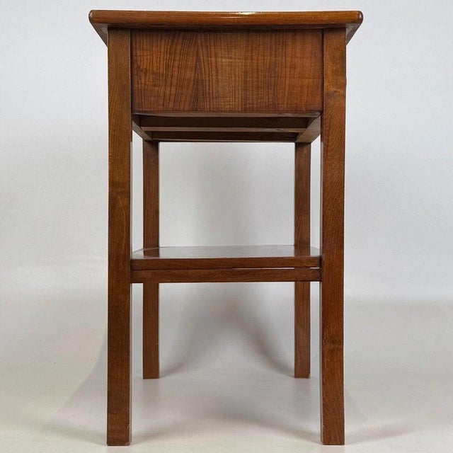 Brown Antique English Edwardian Teak Side Table For Sale - Image 8 of 13