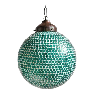Blue Mosaic Globe Pendant Light Small