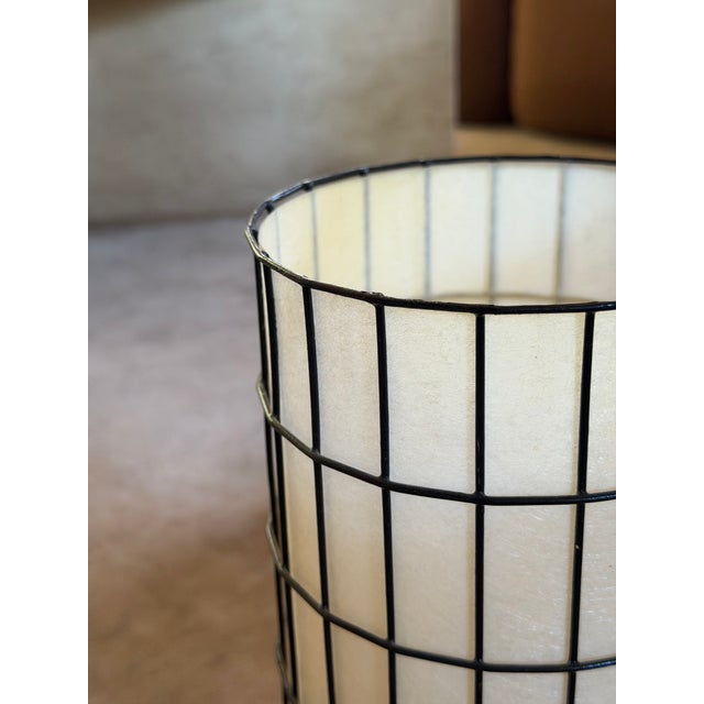 Black Mid Century Modern Wire Cage Lamps - a Pair For Sale - Image 8 of 10