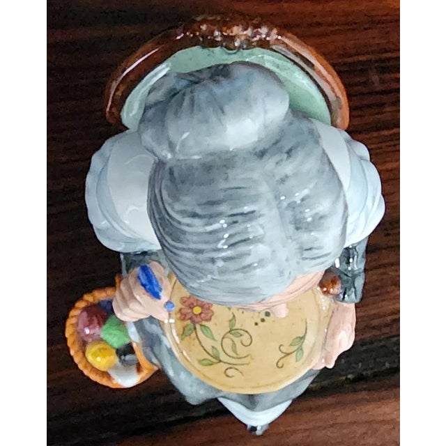 1970s Royal Doulton English "Embroidering" Fine Porcelain Figurine For Sale - Image 5 of 13