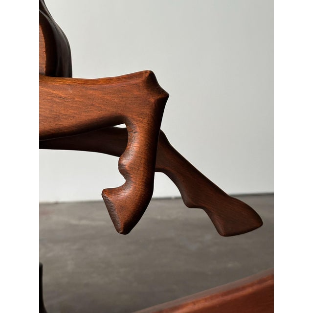 Handcrafted Mid 20th Century Sculptural Pine Rocking Horse For Sale - Image 15 of 18