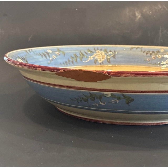 Rare Veironique Pichon Maison Uzes France Clay Bowl Hand Made Pottery 14.5” For Sale - Image 11 of 12