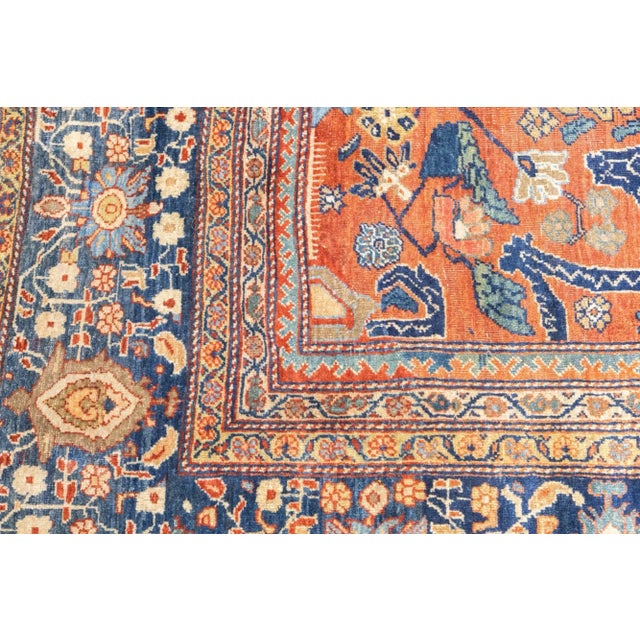 Antique Persian Farahan Sarouk Rug 8’10" X 12’3” For Sale In New York - Image 6 of 11