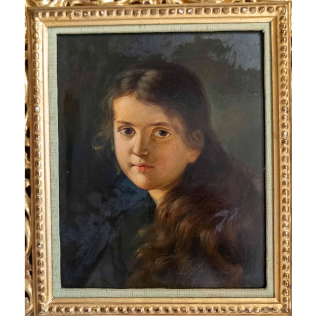 We are selling this fine portrait of a Young Girl. This oil on millboard painting features a young girl, well modeled,...